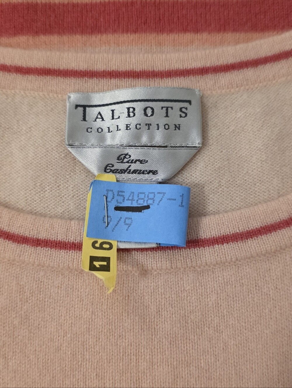 Talbots Collection Pure Cashmere Striped Tank - Picture 5 of 7
